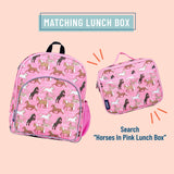 Horses in Pink 12 Inch Backpack