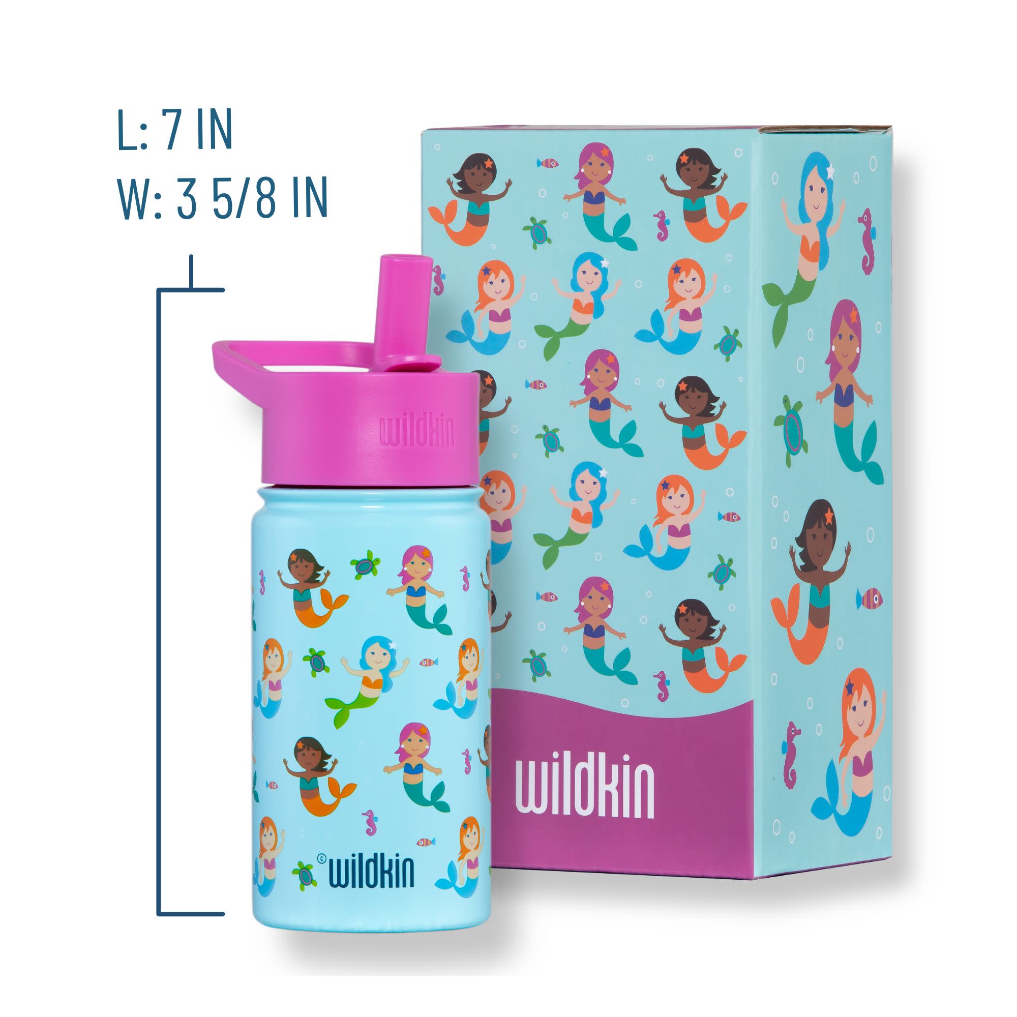 Wildkin Kids 14 Oz Stainless Steel Insulated Water Bottle For Boys