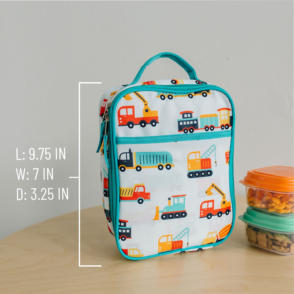 Casual Lunch Bag Letter Patch Decor Sun Protection Zipper Double Handle  School Lunch Box Lunch Container Insulated Lunch Bag