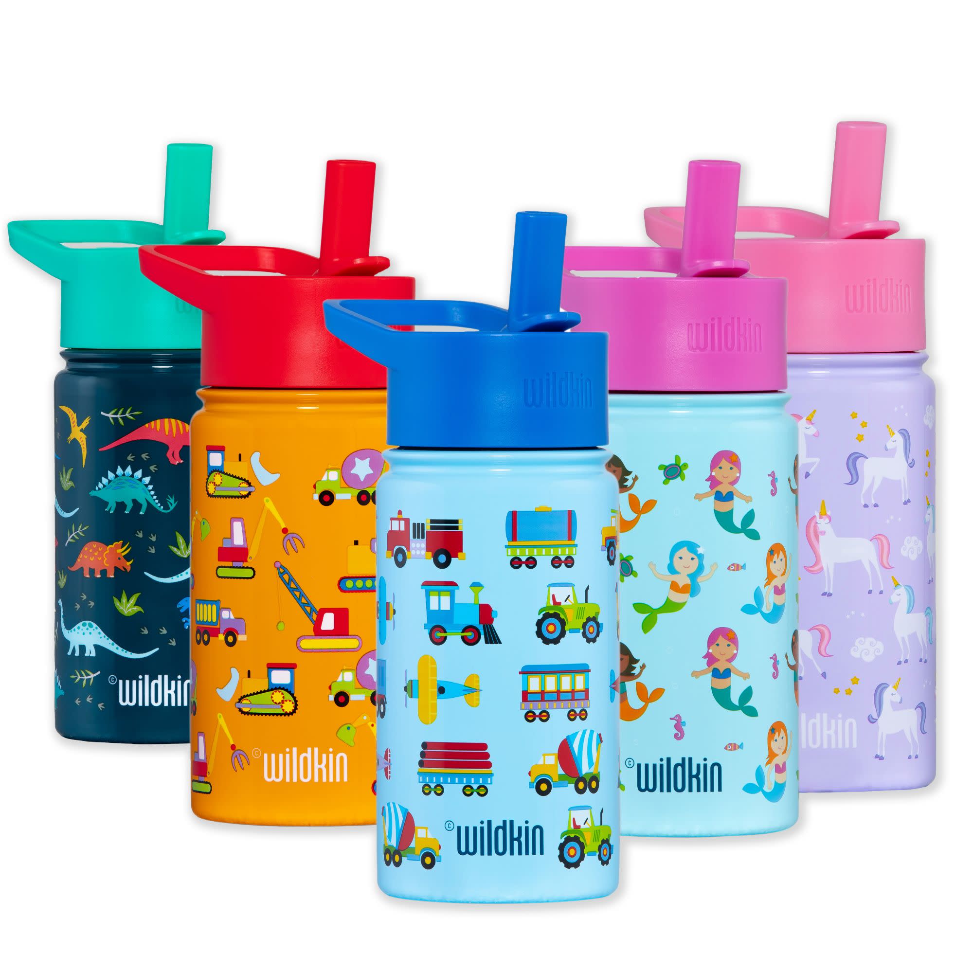 Wildkin Kids 16 oz Tritan Plastic Water Bottle for Boys & Girls (Wild Animals)