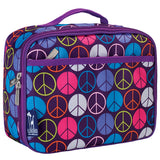 Peace Signs Purple Lunch Box
