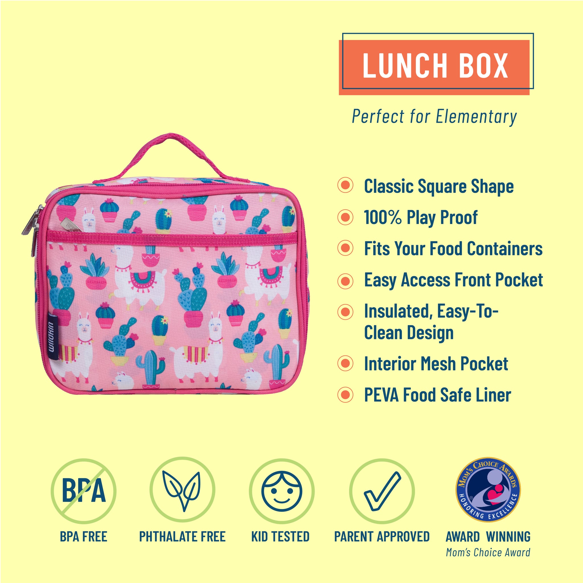 Wildkin Llamas and Cactus Lunch Box
