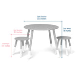 Scandi Table & Chair Set - White/Gray