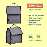 Gray Tweed Lunch Bag