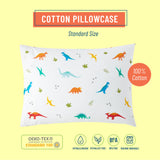 Jurassic Dinosaurs 100% Cotton Pillowcase - Standard