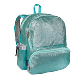 Blue Glitter 17 inch Backpack