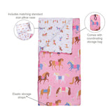 Horses Microfiber Sleeping Bag w/ Pillowcase