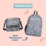 Digital Camo Two Compartment Lunch Bag