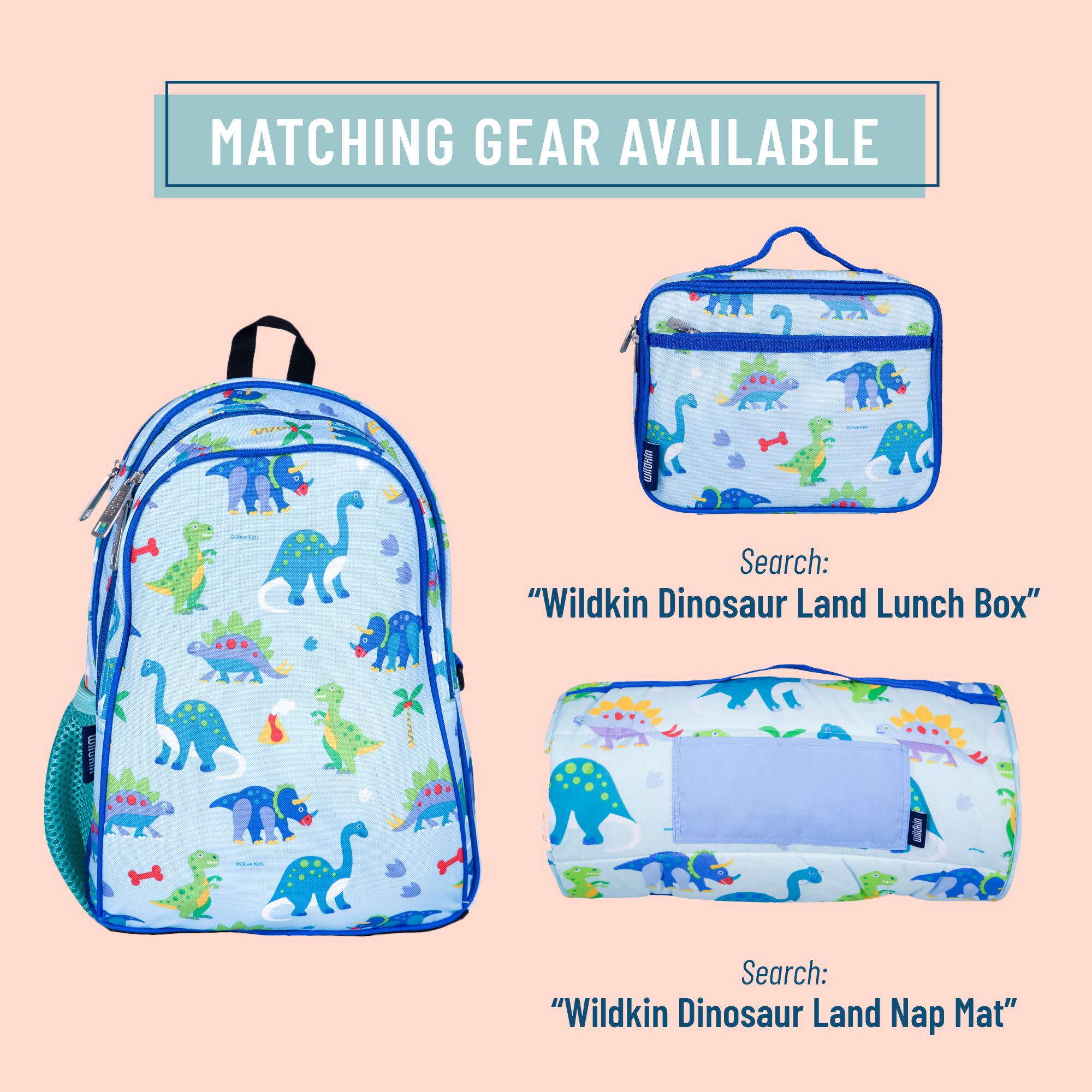 Wildkin Kids Rolling Suitcase Luggage (Dinosaur Land)