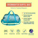 Blue Glitter Overnighter Duffel Bag