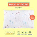 Unicorn 100% Cotton Flannel Pillowcase - Standard