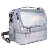 Holographic Two Compartment Lunch Bag