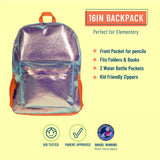 Orange Shimmer 16 Inch Backpack