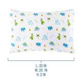 Dinosaur Land 100% Cotton Flannel Pillowcase - Standard
