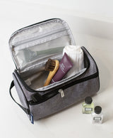 Gray Tweed Toiletry Bag