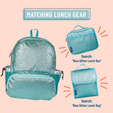Blue Glitter 17 inch Backpack