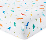Jurassic Dinosaurs 100% Cotton Flannel Fitted Crib Sheet
