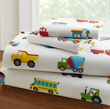 Trains, Planes & Trucks 100% Cotton Flannel Sheet Set