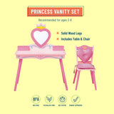 Princess Vanity Table & Chair Set - Pink