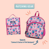 Llamas and Cactus Pink Lunch Bag