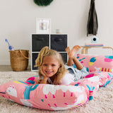 Llamas and Cactus Pink Original Pillow Lounger