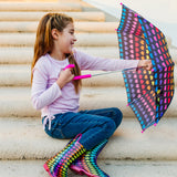 Rainbow Hearts Umbrella