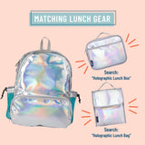 Holographic 17 inch Backpack