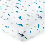 Shark Attack 100% Cotton Fitted Crib Sheet