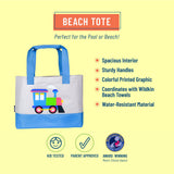 Trains, Planes & Trucks Beach Tote