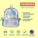 Holographic 17 inch Backpack