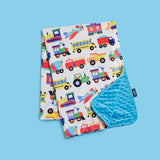 Trains, Planes & Trucks Plush Baby Blanket