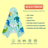 Dinosaur Land Hooded Beach Towel