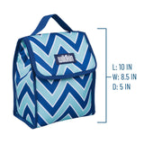 Chevron Blue Lunch Bag