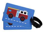 Fire Truck Bag Tags (2 pk)