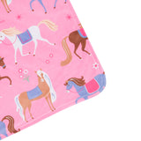 Horses Plush Baby Blanket