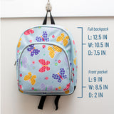 Butterfly Garden Blue 12 Inch Backpack