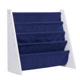 Sling Bookshelf - White w/ Blue