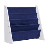 Sling Book Shelf - White w/ Blue