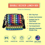 Rainbow Hearts Two Compartment Lunch Bag
