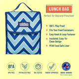 Chevron Blue Lunch Bag