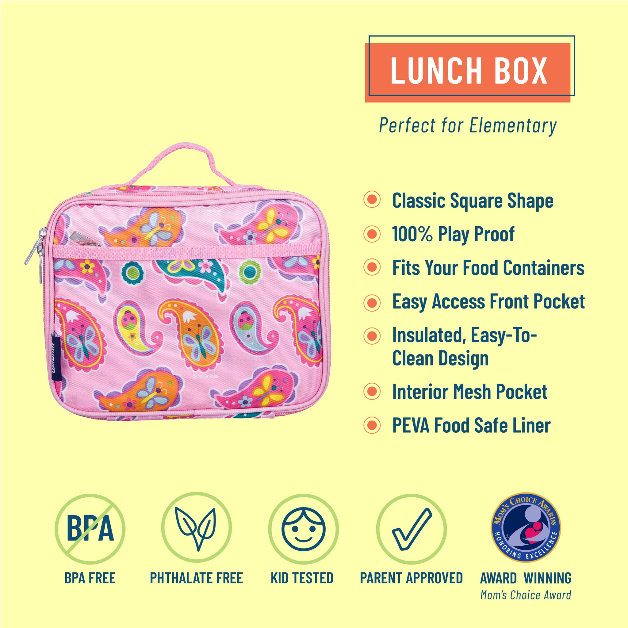 Wildkin Lunch Box - Olive Kids Paisley