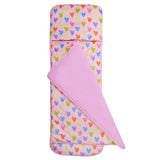 Pink Hearts Plush Nap Mat