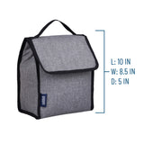 Gray Tweed Lunch Bag