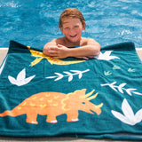 Jurassic Dinosaurs 100% Cotton Beach Towel