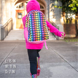 Rainbow Hearts 15 Inch Backpack