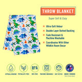 Dinosaur Land Plush Throw Blanket