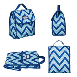 Chevron Blue Lunch Bag