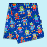 Robots Plush Baby Blanket