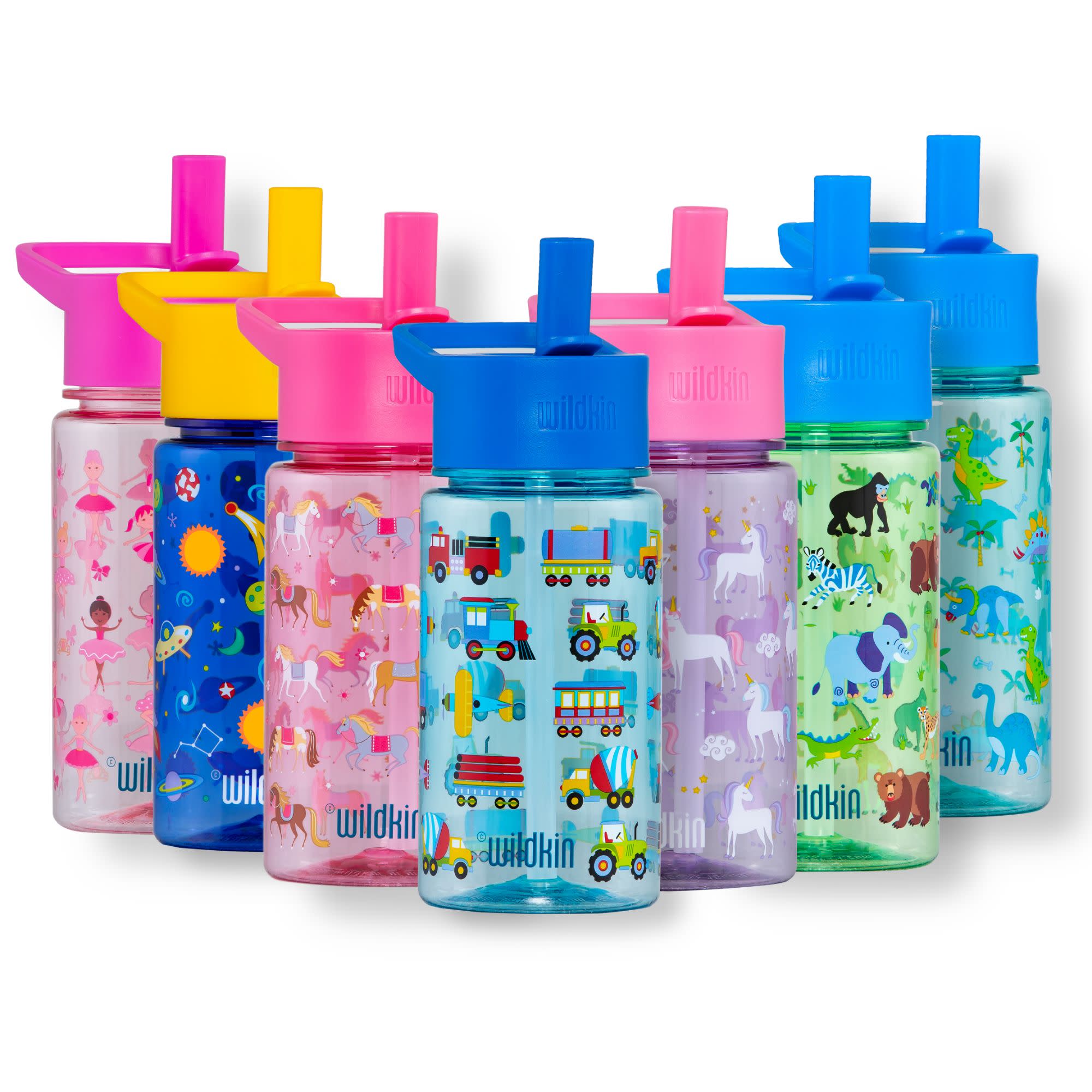 16oz Tritan Kids Water Bottle With Flip Straw Flexible Carry