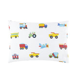 Trains, Planes & Trucks 100% Cotton Hypoallergenic Pillowcase - Toddler